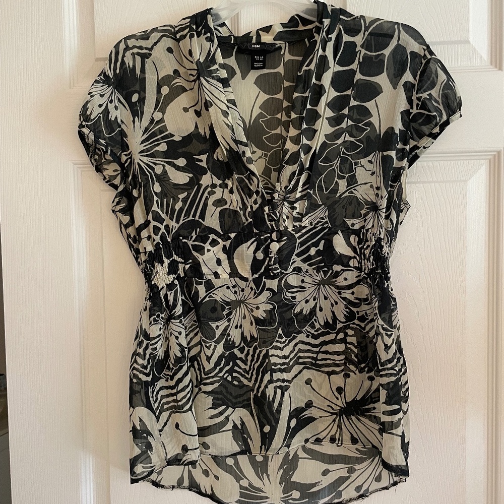 Sheer Black and Tan Top